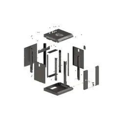 Szafa instalacyjna Rack Lanberg Wisząca 10" 9U 300x300 Drzwi Przeszklone