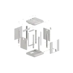Szafa instalacyjna Rack Lanberg Wisząca 10" 9U 300x300 Drzwi Przeszklone