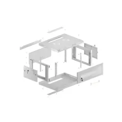 Szafa instalacyjna Lanberg rack wisząca 19" 4U 600x450 drzwi perforowane