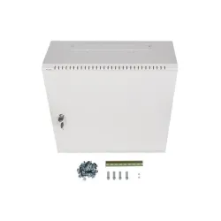 Szafa instalacyjna Rack Wisząca 19" 6U+3U 540x200 Niskoprofilowa Szara