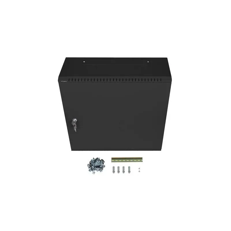 Szafa instalacyjna Rack Wisząca 19" 6U+3U 540x200 Niskoprofilowa Czarna