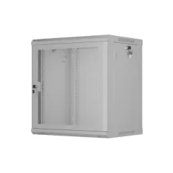 Szafa instalacyjna Rack wisząca 19" 12U 600x450 szara drzwi perforowane