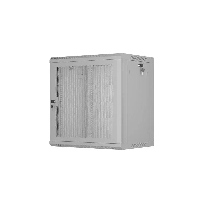 Szafa instalacyjna Rack wisząca 19" 12U 600x450 szara drzwi perforowane
