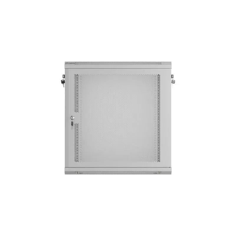 Szafa instalacyjna Rack wisząca 19" 12U 600x450 szara drzwi perforowane