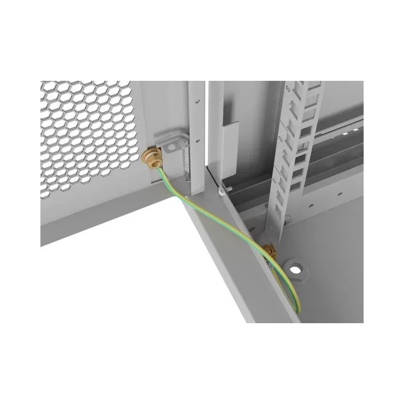 Szafa instalacyjna Rack wisząca 19" 12U 600x450 szara drzwi perforowane