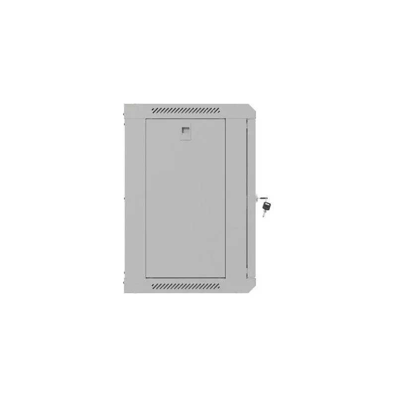 Szafa instalacyjna Rack wisząca 19" 9U 540x350 szara Drzwi przeszklone