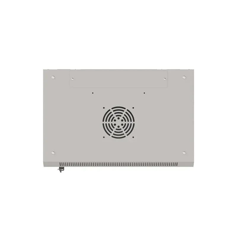 Szafa instalacyjna Rack wisząca 19" 9U 540x350 szara Drzwi przeszklone