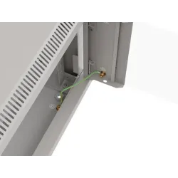 Szafa instalacyjna Rack wisząca 19" 9U 540x350 szara Drzwi przeszklone