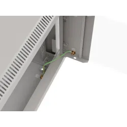 Szafa instalacyjna Rack wisząca 19" 6U 540x350 szara Drzwi przeszklone