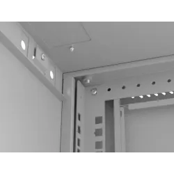 Szafa instalacyjna Rack wisząca 19" 6U 540x350 szara Drzwi przeszklone