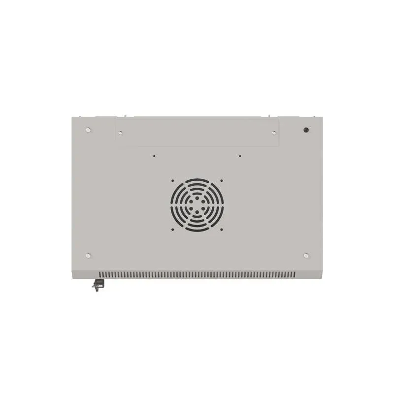 Szafa instalacyjna Rack wisząca 19" 6U 540x350 szara Drzwi przeszklone