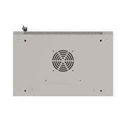 Szafa instalacyjna Rack wisząca 19" 6U 540x350 szara Drzwi przeszklone