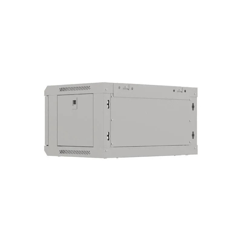 Szafa instalacyjna Rack wisząca 19" 4U 540x350 szara Drzwi przeszklone