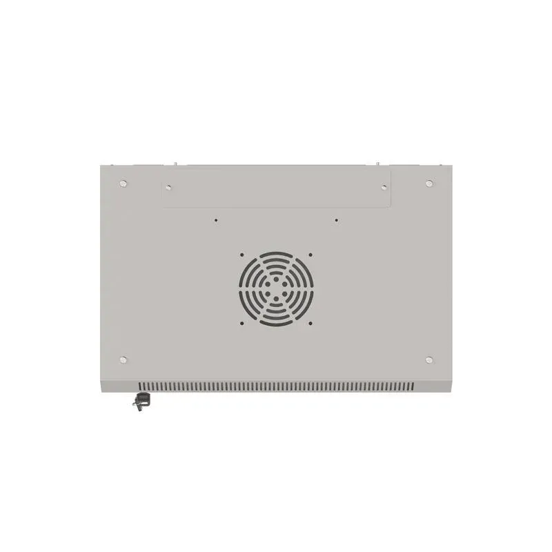 Szafa instalacyjna Rack wisząca 19" 4U 540x350 szara Drzwi przeszklone