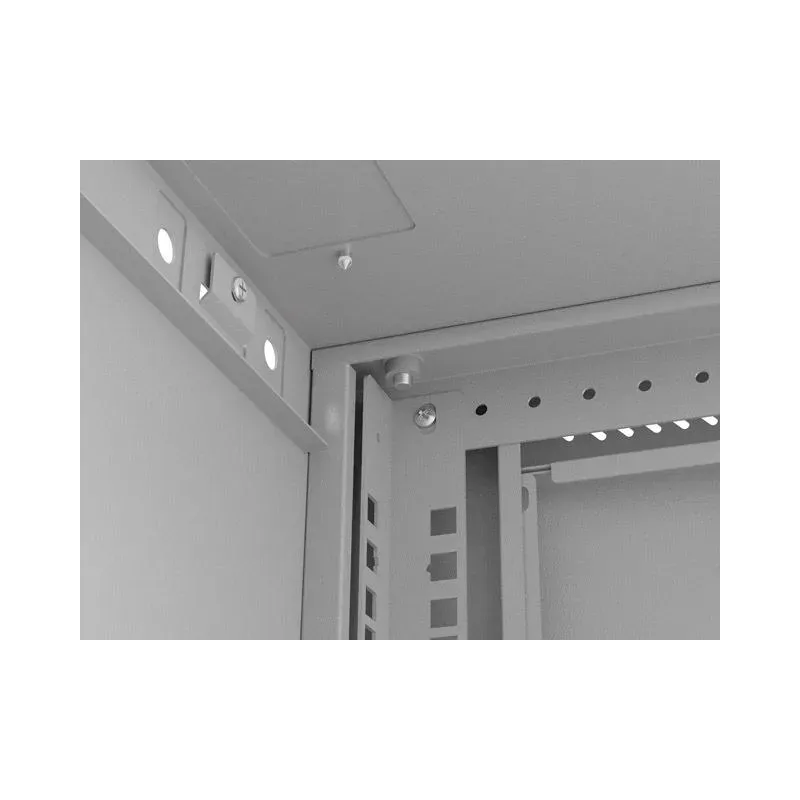 Szafa instalacyjna Rack wisząca 19" 4U 540x350 szara Drzwi przeszklone