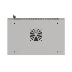 Szafa instalacyjna Rack wisząca 19" 4U 540x350 szara Drzwi przeszklone