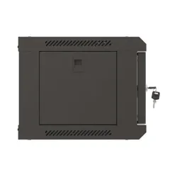 Szafa instalacyjna Rack wisząca 19" 4U 540x350 czarna Drzwi przeszklone