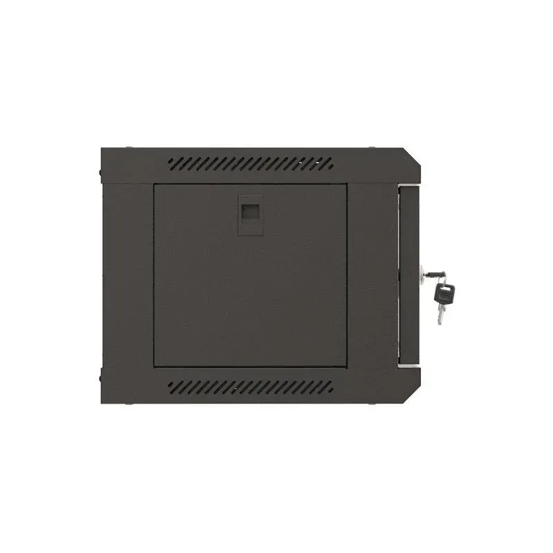 Szafa instalacyjna Rack wisząca 19" 4U 540x350 czarna Drzwi przeszklone
