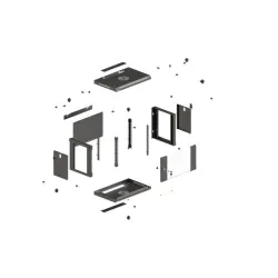 Szafa instalacyjna Rack wisząca 19" 4U 540x350 czarna Drzwi przeszklone