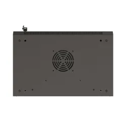 Szafa instalacyjna Rack wisząca 19" 4U 540x350 czarna Drzwi przeszklone