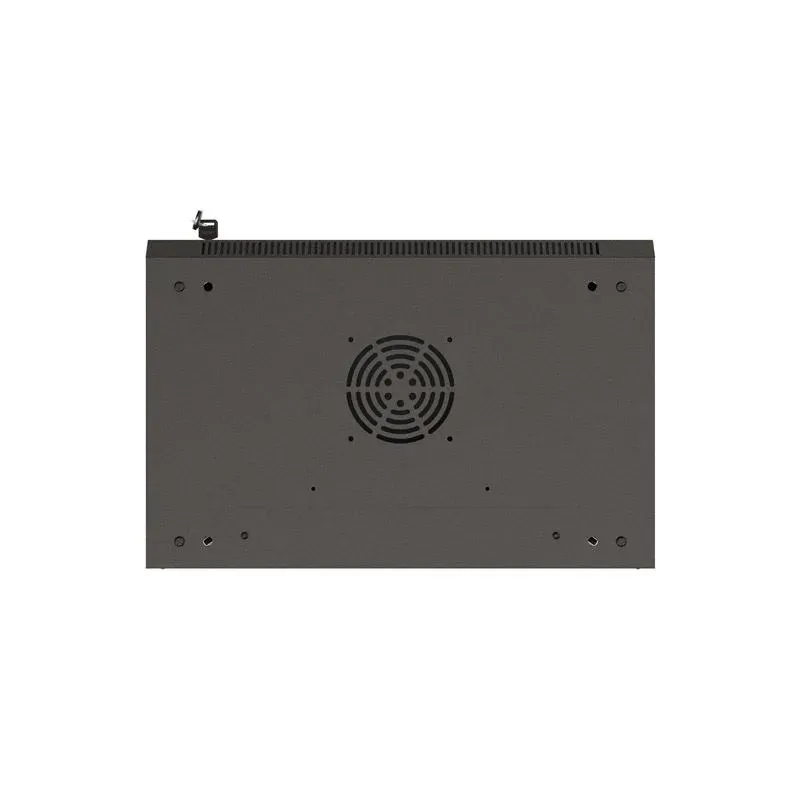 Szafa instalacyjna Rack wisząca 19" 4U 540x350 czarna Drzwi przeszklone