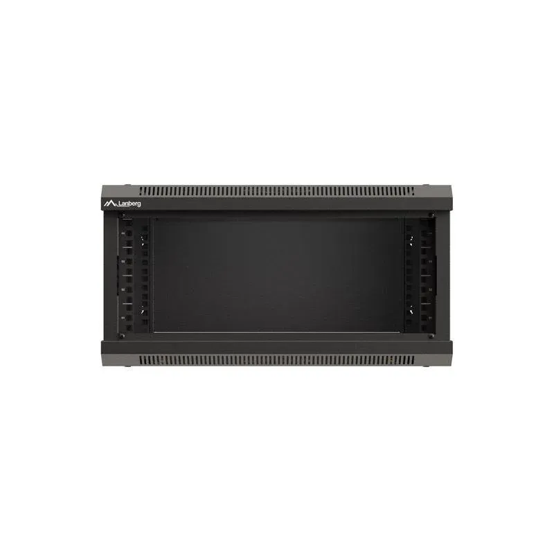 Szafa instalacyjna Rack wisząca 19" 4U 540x350 czarna Drzwi przeszklone