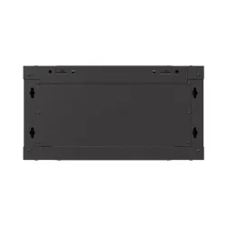 Szafa instalacyjna Rack wisząca 19" 4U 540x350 czarna Drzwi przeszklone