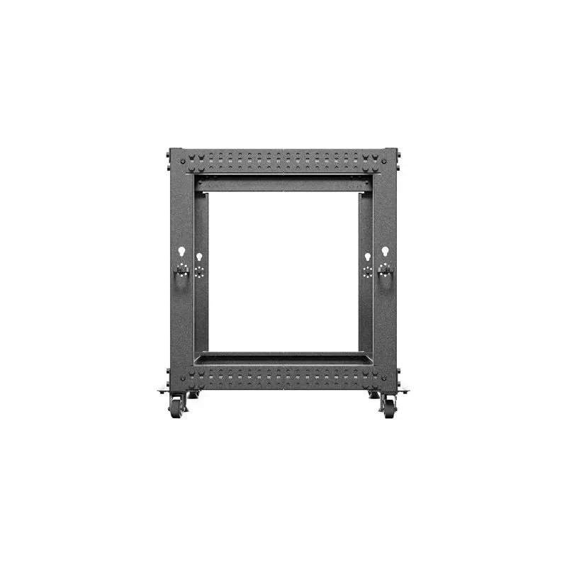 Stojak open rack Lanberg 19" 12U 600x600-1100 regulowany czarny