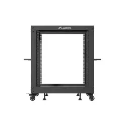 Stojak open rack Lanberg 19" 12U 600x600-1100 regulowany czarny