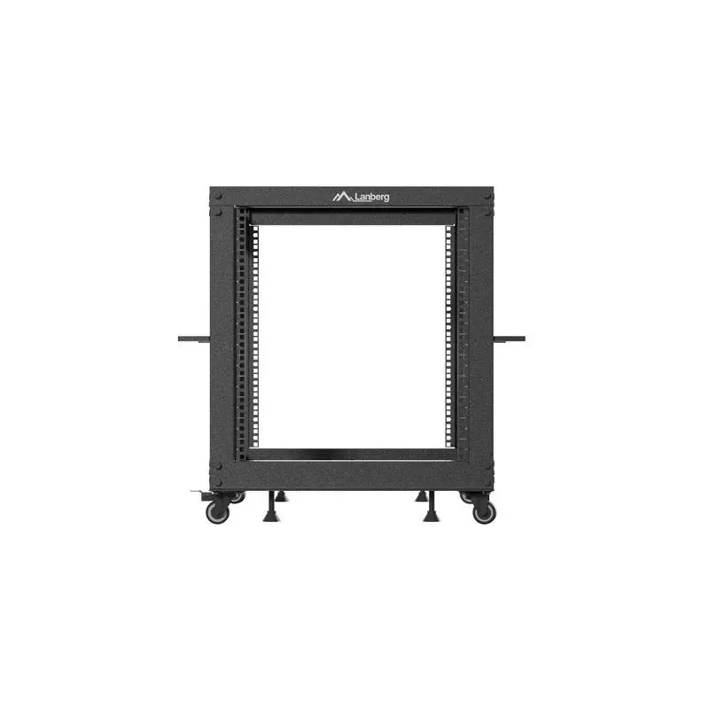 Stojak open rack Lanberg 19" 12U 600x600-1100 regulowany czarny