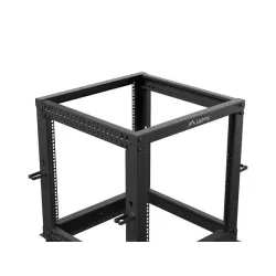 Stojak open rack Lanberg 19" 12U 600x600-1100 regulowany czarny