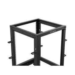 Stojak open rack Lanberg 19" 15U 600x600-1100 regulowany czarny