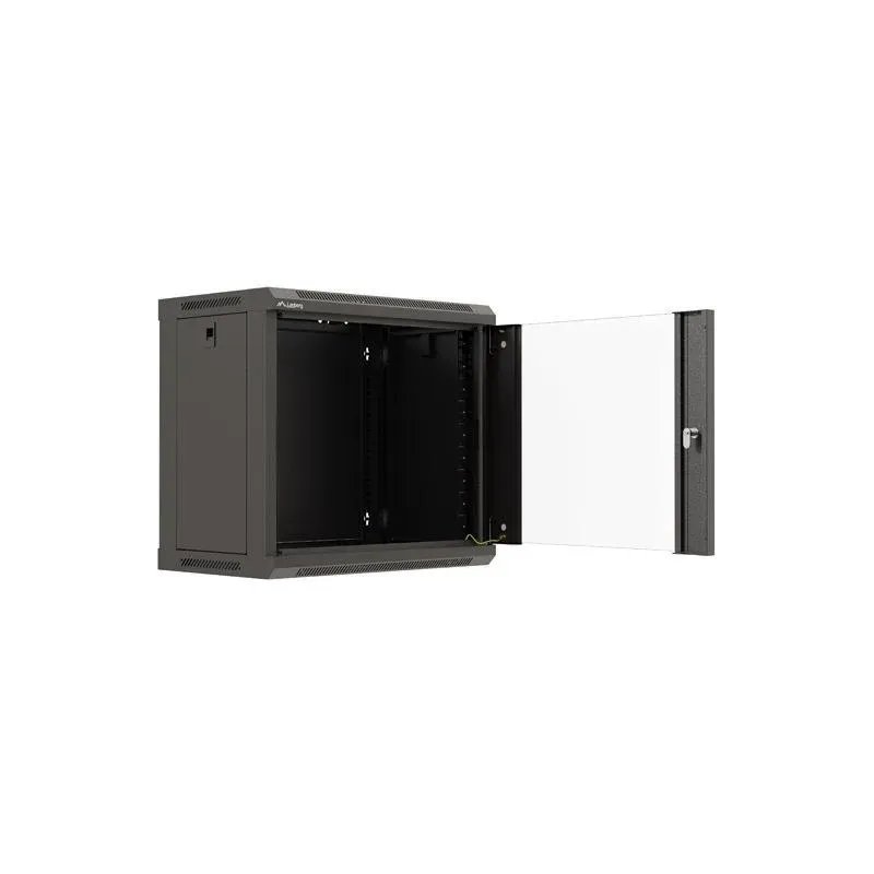 Szafa instalacyjna Rack wisząca 19" 9U 540x350 czarna | PartsPC.pl