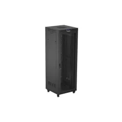 Szafa instalacyjna Rack Lanberg stojąca 19" 47U 800x800 czarna drzwi