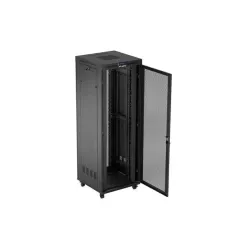 Szafa instalacyjna Rack Lanberg stojąca 19" 47U 800x800 czarna drzwi