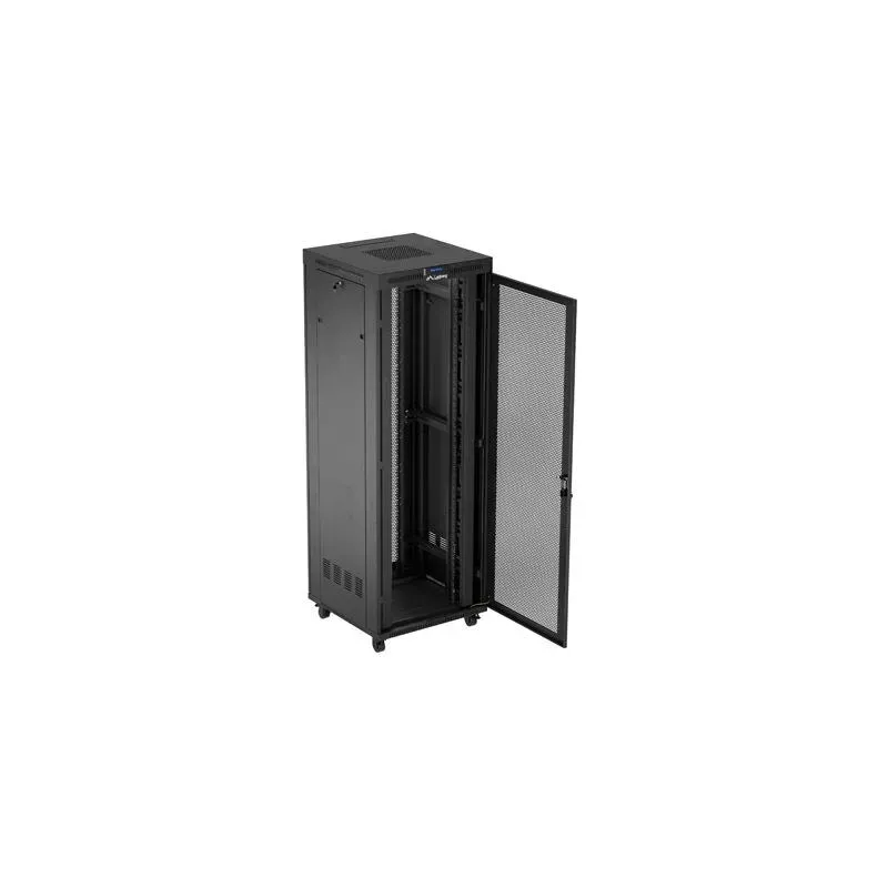 Szafa instalacyjna Rack Lanberg stojąca 19" 47U 800x800 czarna drzwi