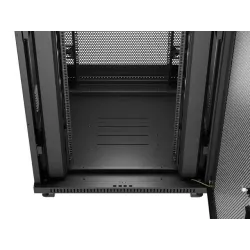 Szafa instalacyjna Rack Lanberg stojąca 19" 47U 800x800 czarna drzwi