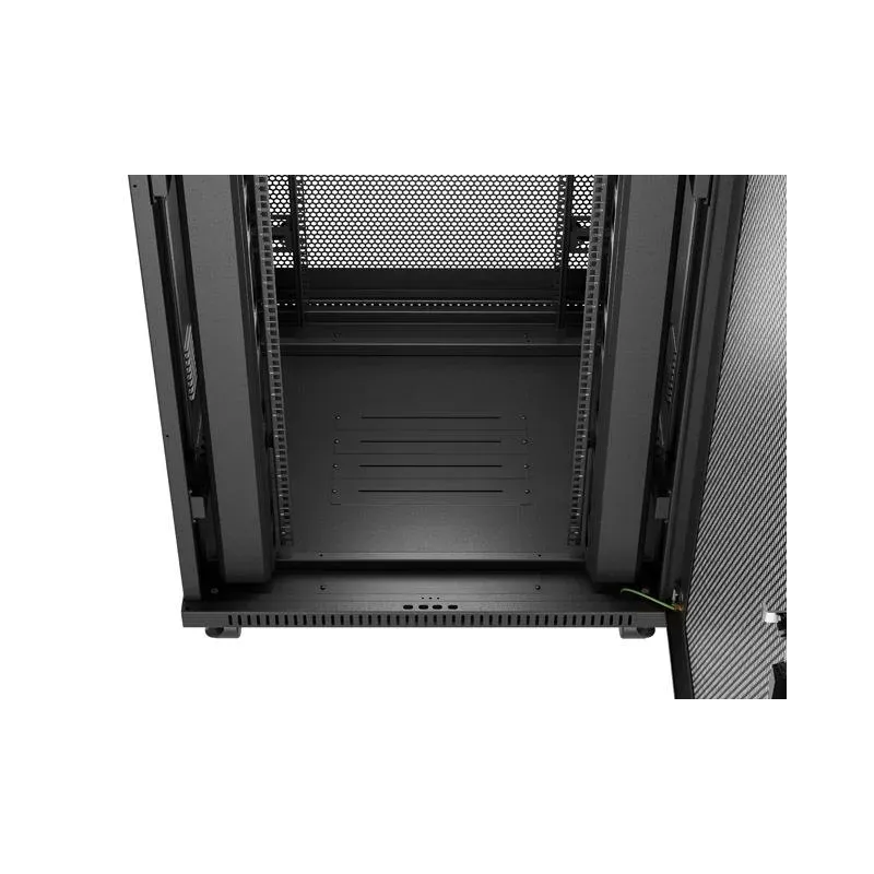 Szafa instalacyjna Rack Lanberg stojąca 19" 47U 800x800 czarna drzwi