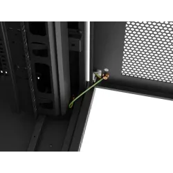 Szafa instalacyjna Rack Lanberg stojąca 19" 37U 800x800 czarna drzwi
