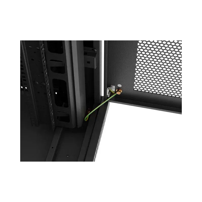 Szafa instalacyjna Rack Lanberg stojąca 19" 37U 800x800 czarna drzwi