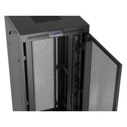 Szafa instalacyjna Rack Lanberg stojąca 19" 37U 800x800 czarna drzwi