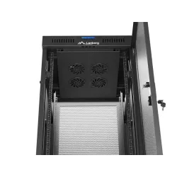 Szafa instalacyjna Rack Lanberg stojąca 19" 37U 600x600 czarna drzwi