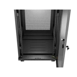 Szafa instalacyjna Rack Lanberg stojąca 19" 37U 600x600 czarna drzwi