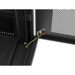 Szafa instalacyjna Rack Lanberg stojąca 19" 37U 600x600 czarna drzwi