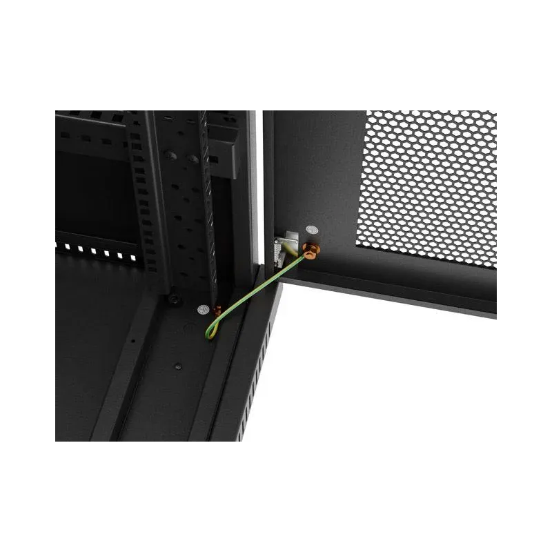 Szafa instalacyjna Rack Lanberg stojąca 19" 32U 600x800 czarna drzwi