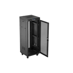 Szafa instalacyjna Rack Lanberg stojąca 19" 32U 600x600 czarna (flat pack)