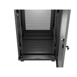 Szafa instalacyjna Rack Lanberg stojąca 19" 32U 600x600 czarna (flat pack)