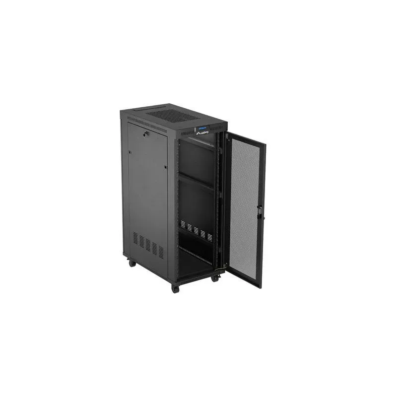 Szafa instalacyjna Rack Lanberg 19" 32U 600x1000 czarna drzwi perforowane