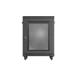 Szafa inastalacyjna rack Lanberg 19" 15U 600x600 czarna drzwi perforowane