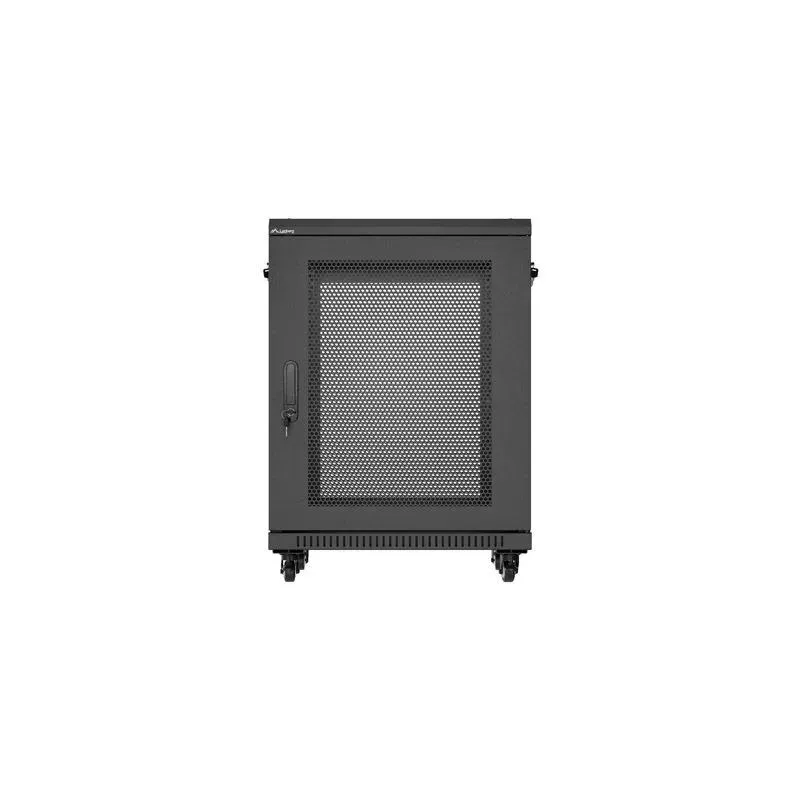 Szafa inastalacyjna rack Lanberg 19" 15U 600x600 czarna drzwi perforowane